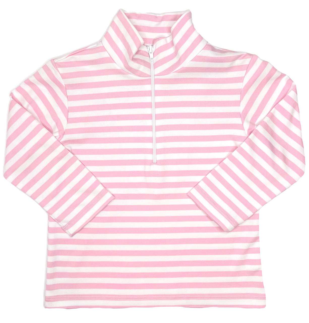 Cooper quarter zip pink stripe