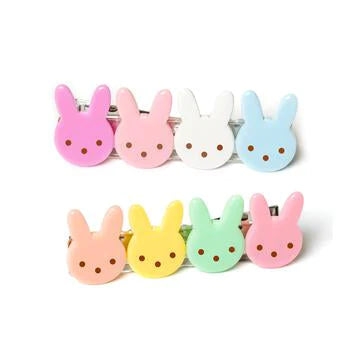Pastel bunny hair clips