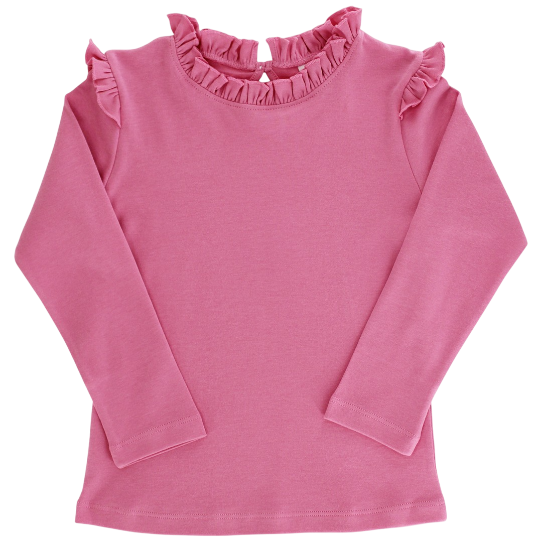 LONG SLEEVE TEE- GIRLS MEDIUM PINK