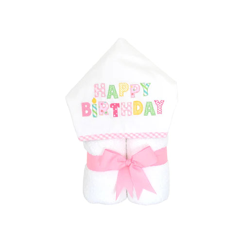 Pink Happy Birthday Everykid Towel