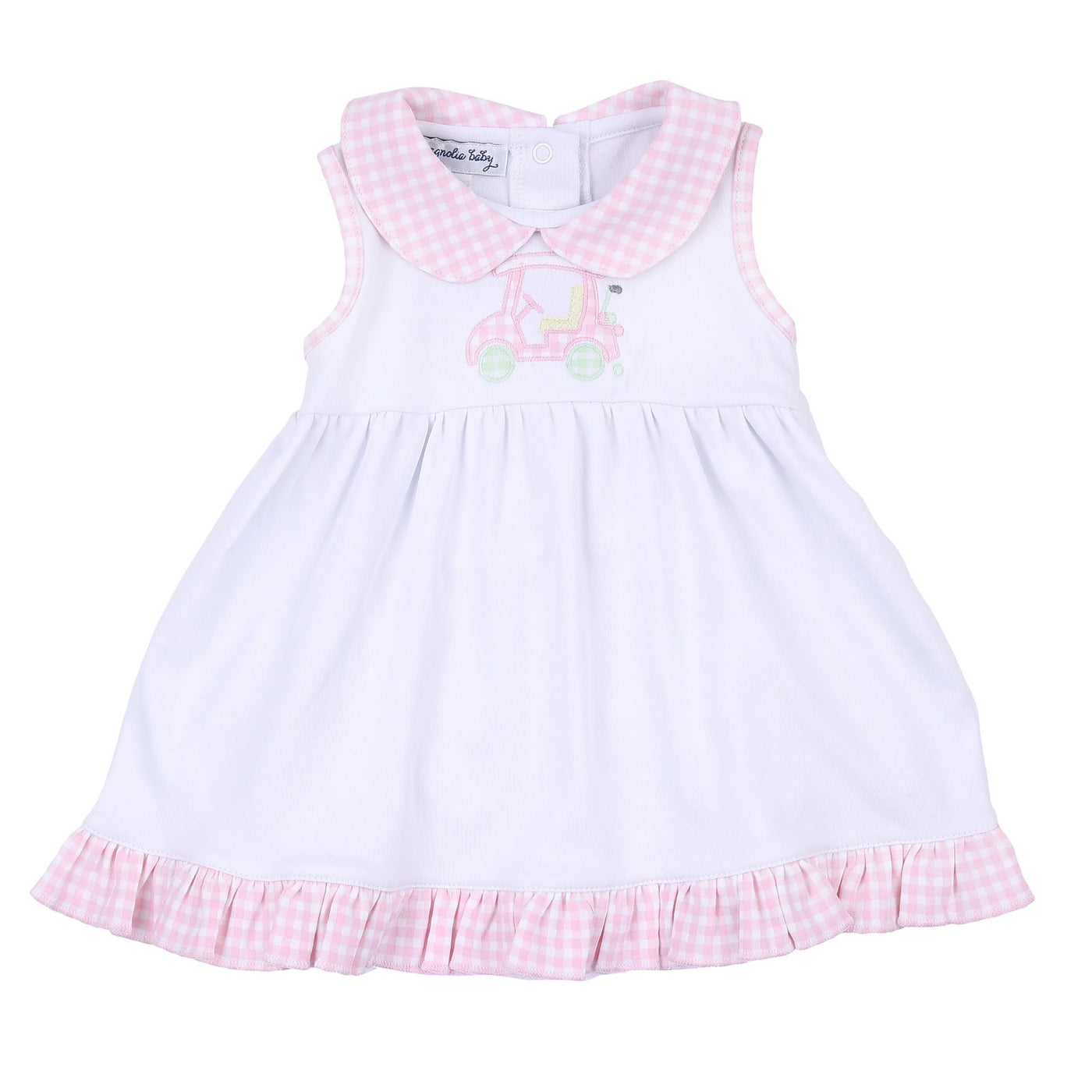 Little Caddie Applique Sleeveless Toddler Dress