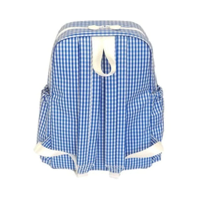 Trvl backpack royal blue gingham