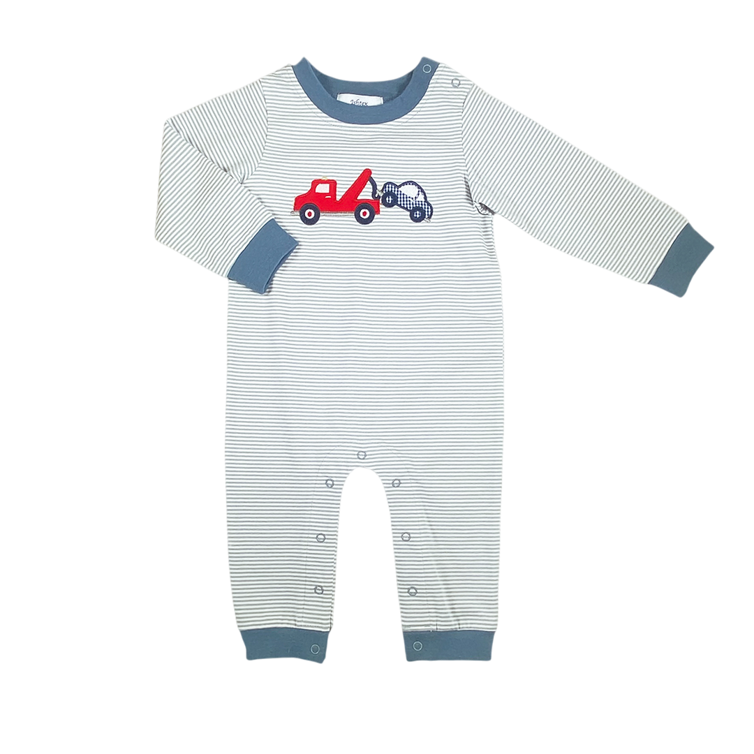 TOW TRUCK BOYS ROMPER