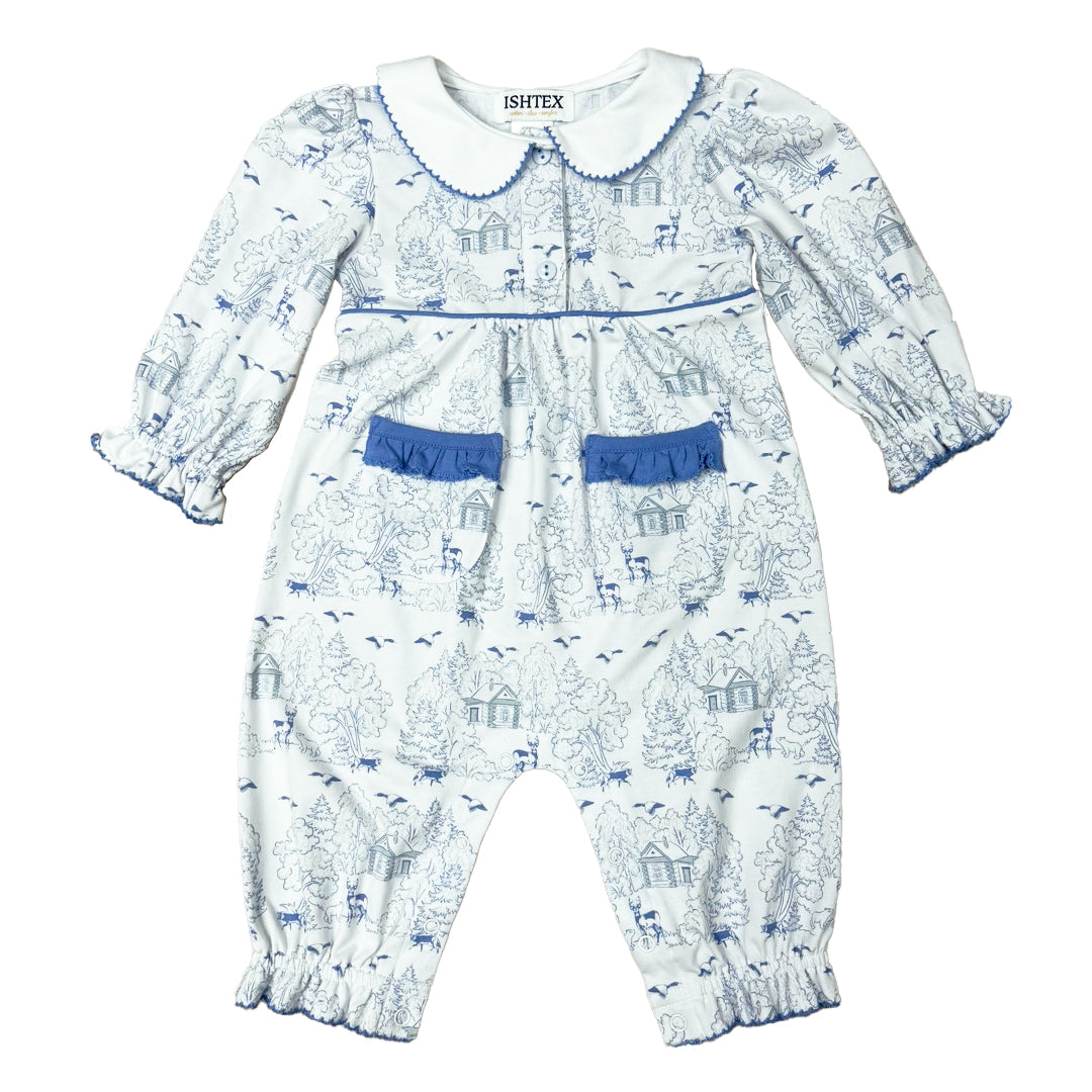 LOG CABIN GIRLS ROMPER