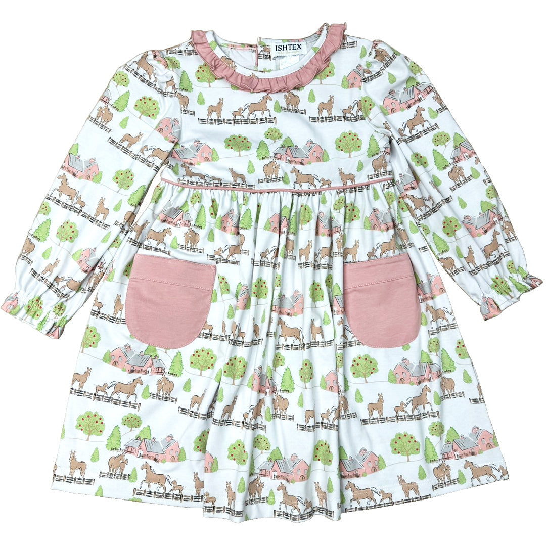 HORSE AND FOAL GIRLS DRESS