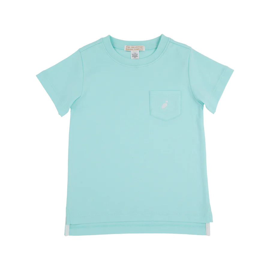 Carter Crewneck Edisto Egg Blue with Worth Avenue White Stork