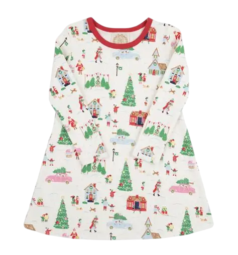 L/S POLLY PLAY DRESS MAKE THE SEASON BRIGHT