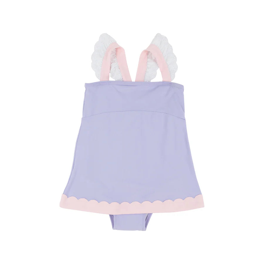 Sanctuary Scallop Swimsuit - Lauderdale Lavender with Palm Beach Pink