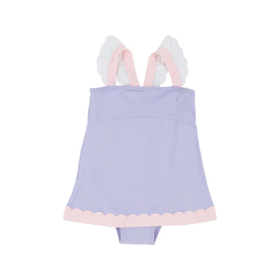 Sanctuary Scallop Swimsuit - Lauderdale Lavender with Palm Beach Pink