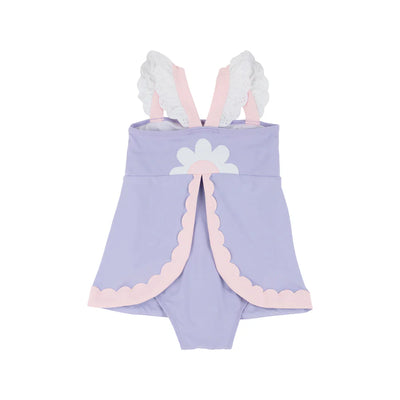 Sanctuary Scallop Swimsuit - Lauderdale Lavender with Palm Beach Pink