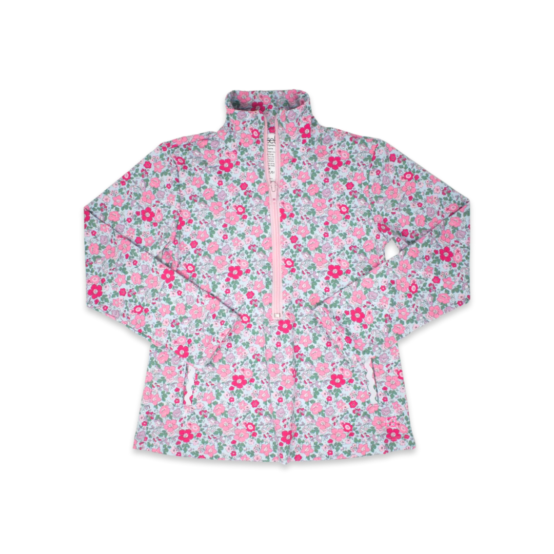 Heather half zip- hillsborough floral