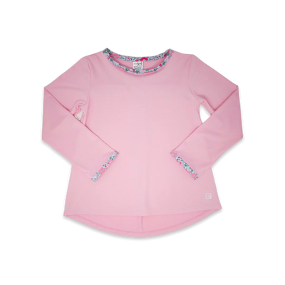 Taylor longsleeve in cotton candy pink with floral