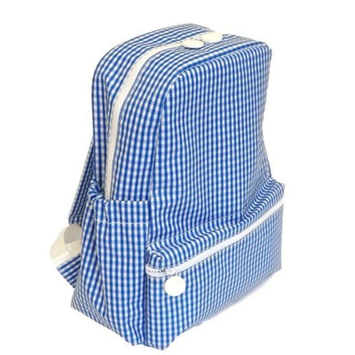 Trvl backpack royal blue gingham