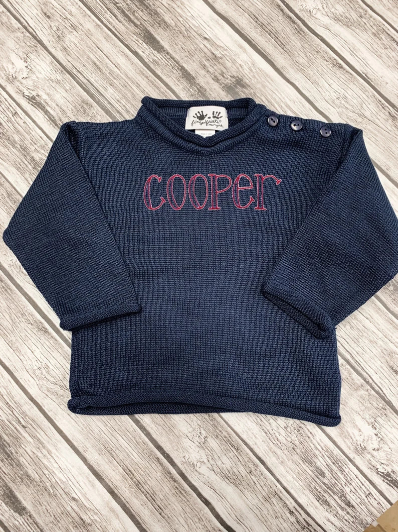 Pullover navy rollneck sweater