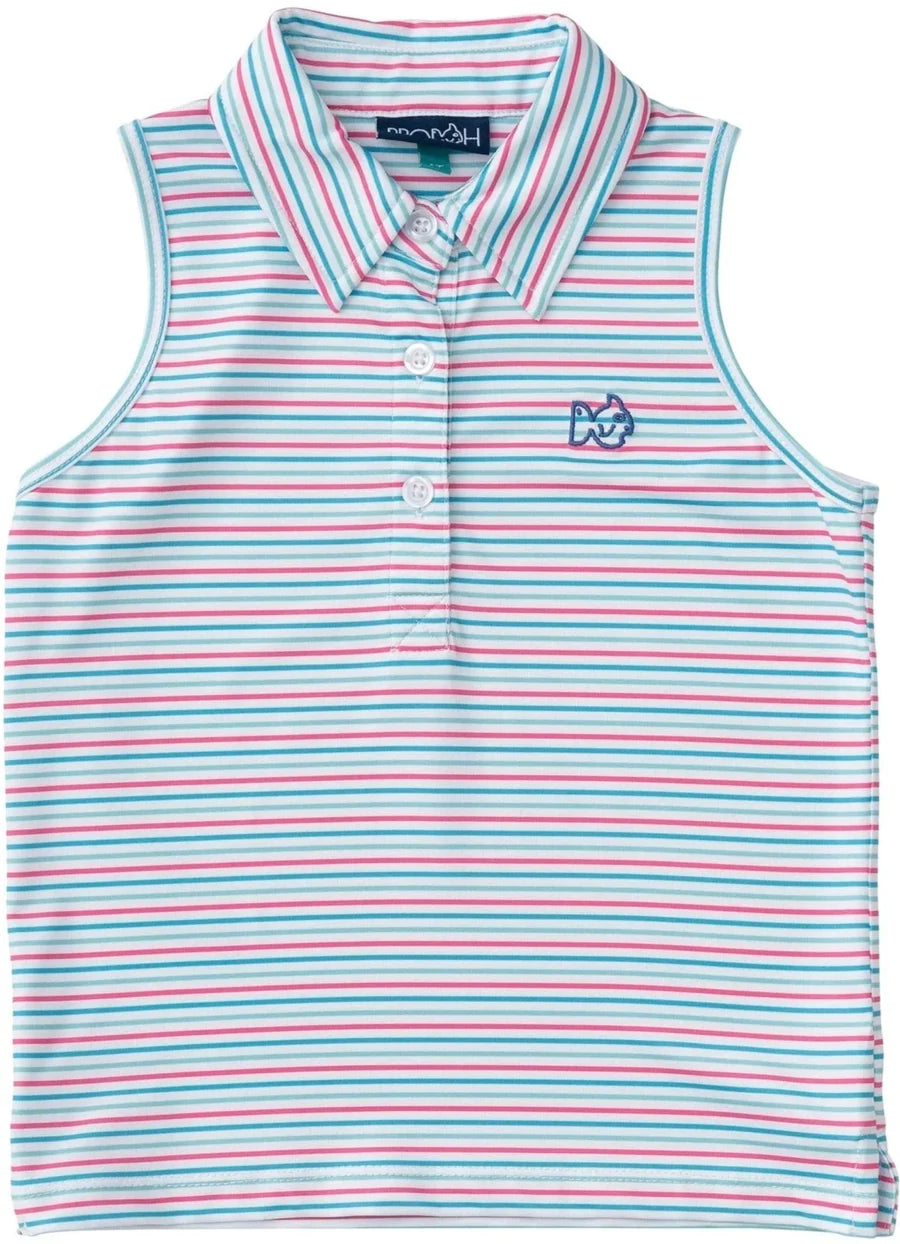 Sleeveless performance polo