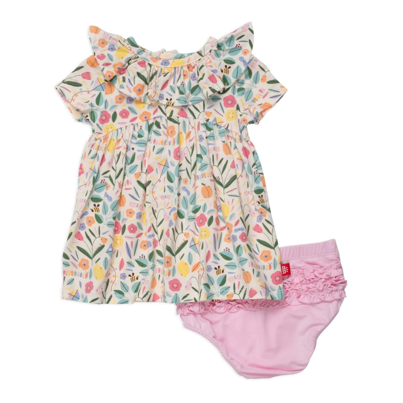 Magnetic Little Baby Dress + Diaper Cover Set