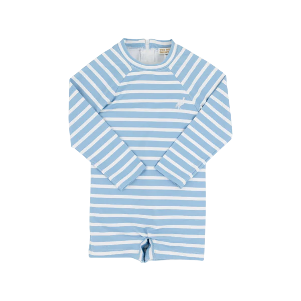 PRICE POOL ROMPER SARASOTA SKY STRIPE