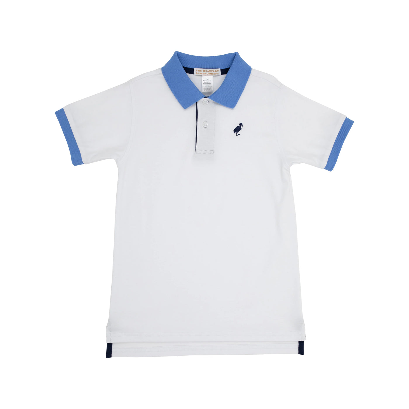 Prim & Proper Polo & Onesie - Worth Avenue White With Sunrise Boulevard Blue & Nantucket Navy