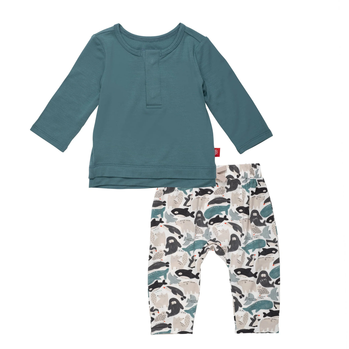 Seas and Greetings Magnetic Long Sleeve Top + Pant Set