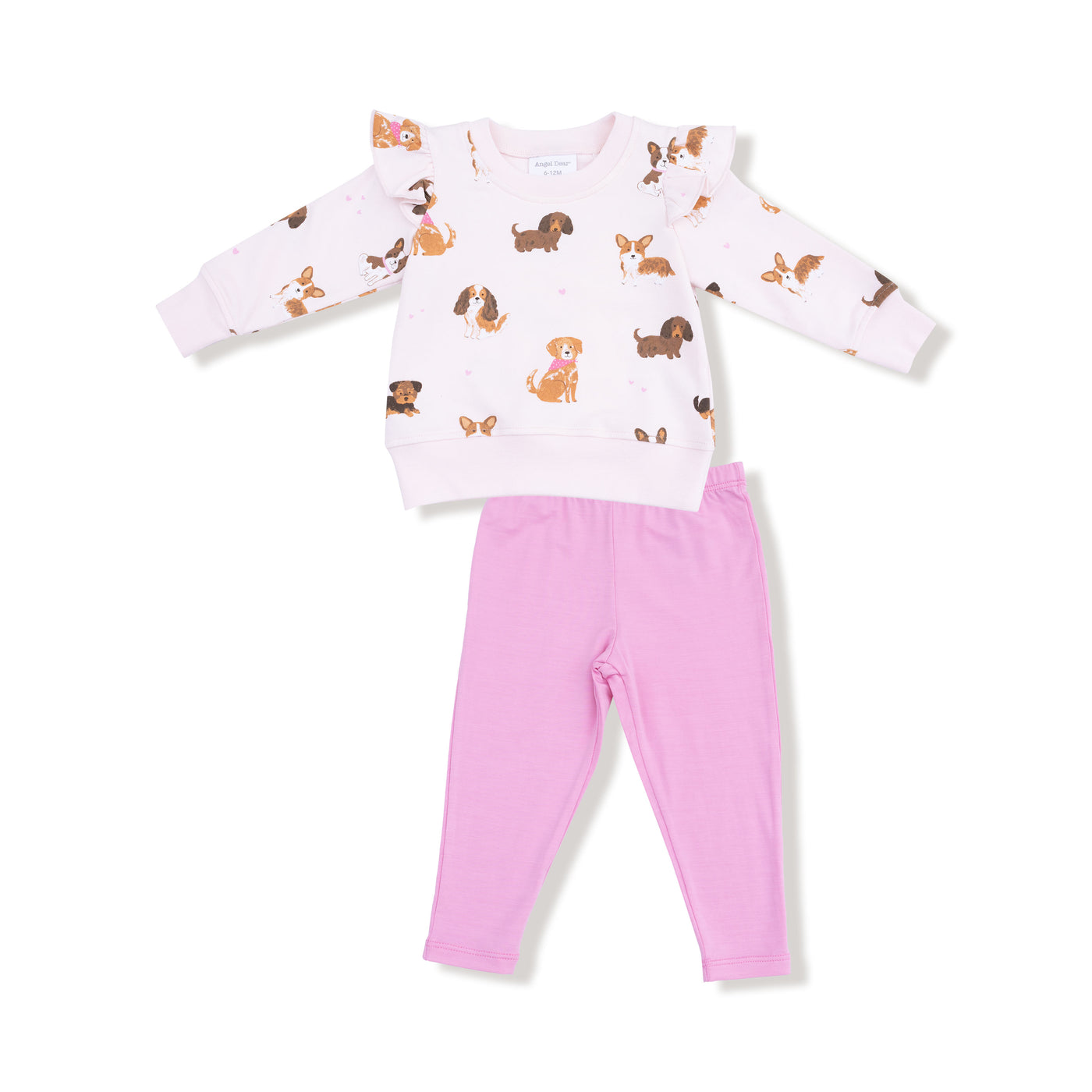 RUFFLE SWEATSHIRT AND LEGGING SET BEST FRIEND DOGS