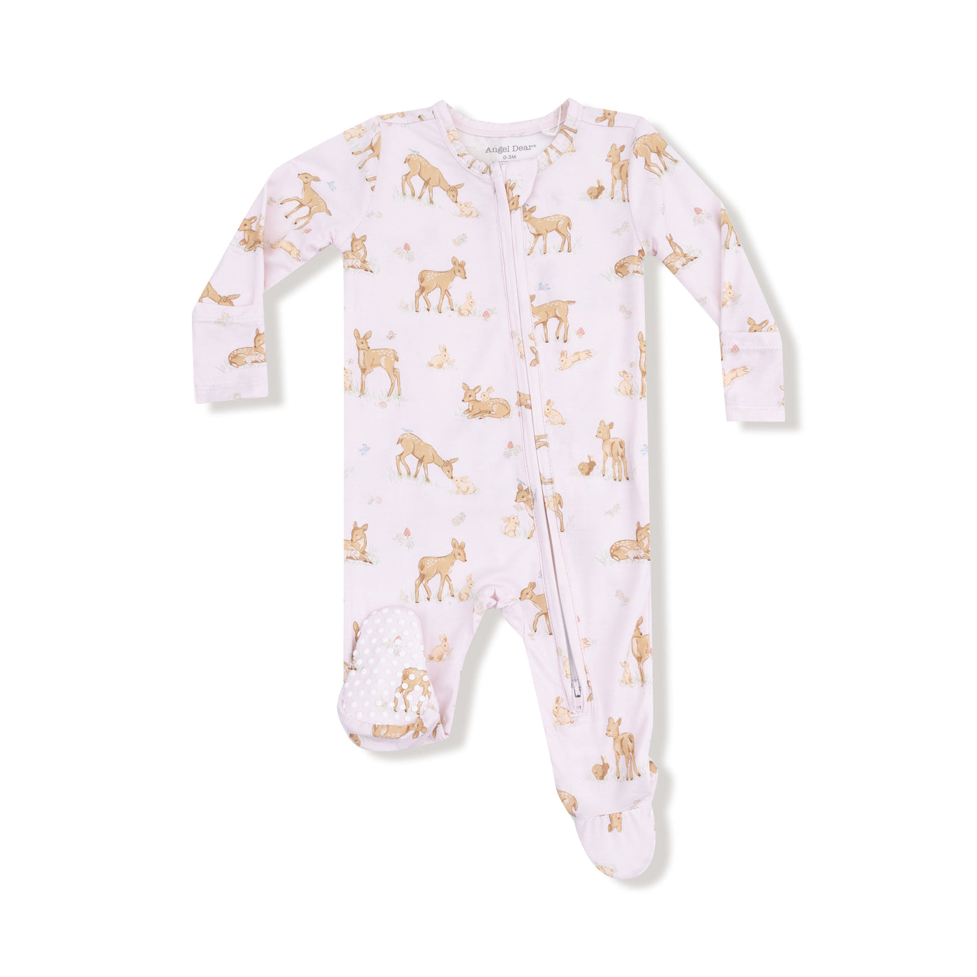 2 WAY RUFFLE ZIP FOOTIE LITTLE FAWN