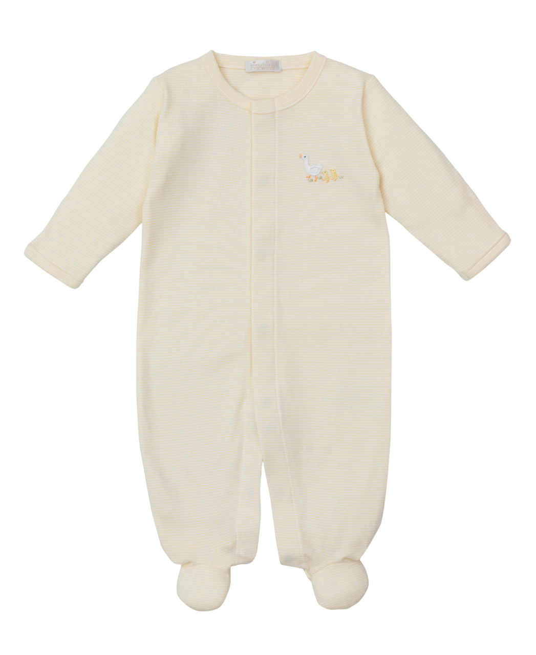 FOOTIE WITH HAND EMBROIDERY BABY DUCKLINGS