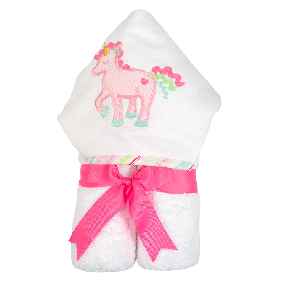 Everykid Unicorn Applique Hooded Towel