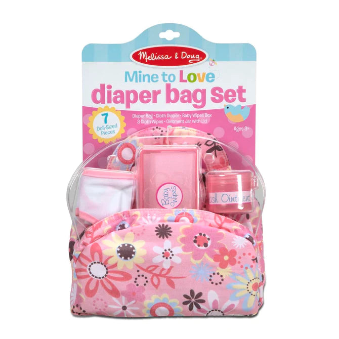 Doll diaper bag set