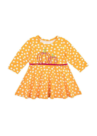 Pumpkin dot dress