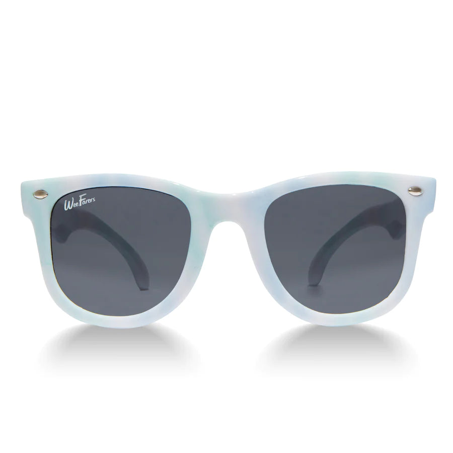 Polarized tie-dye blue/green weefarers