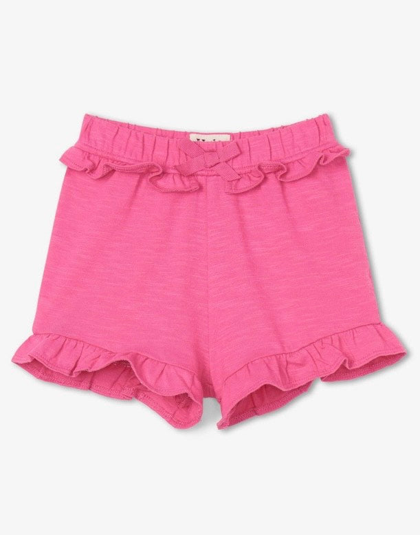 PINK RUFFLE SHORTS