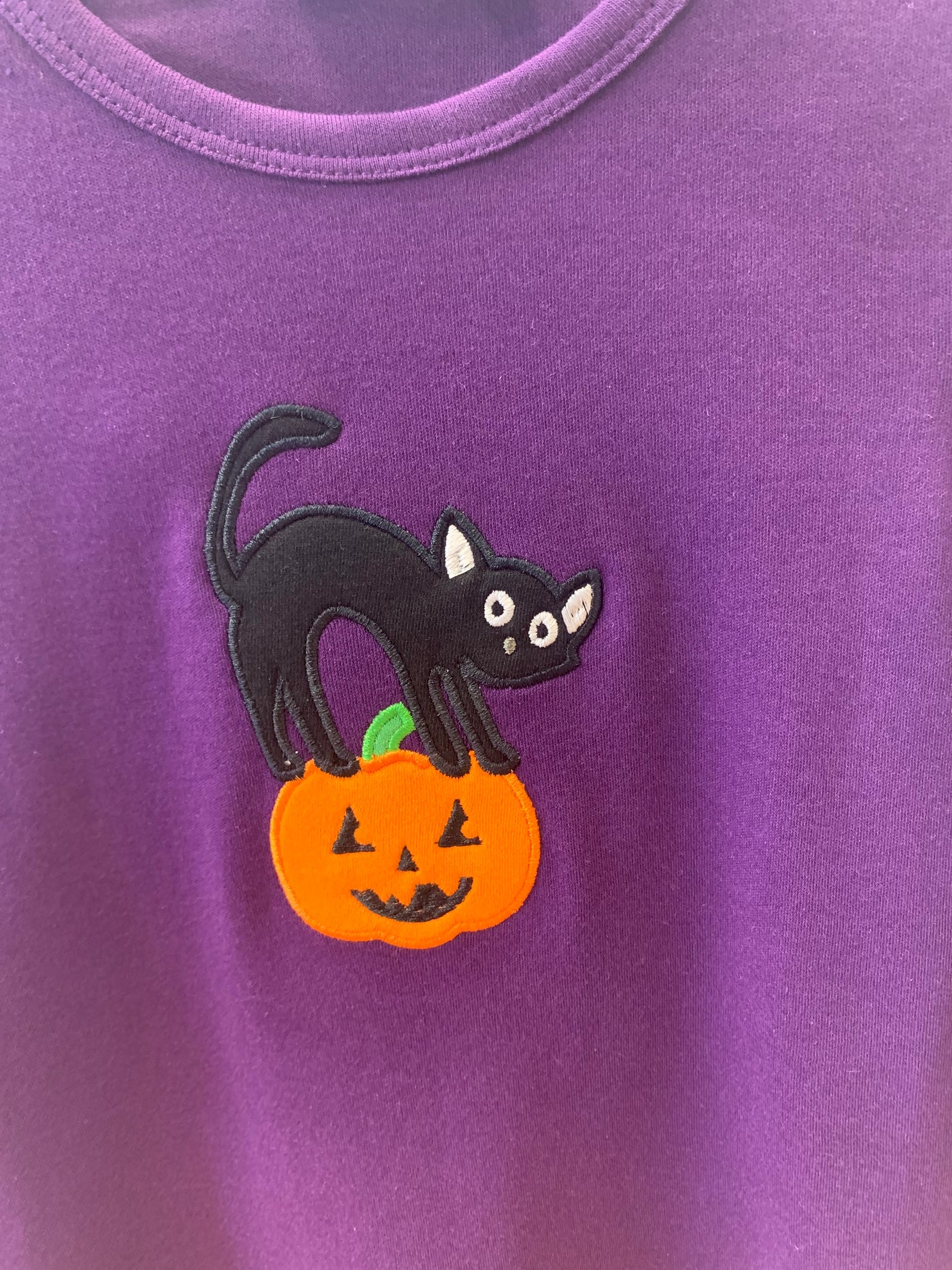 Halloween purple ruffle top