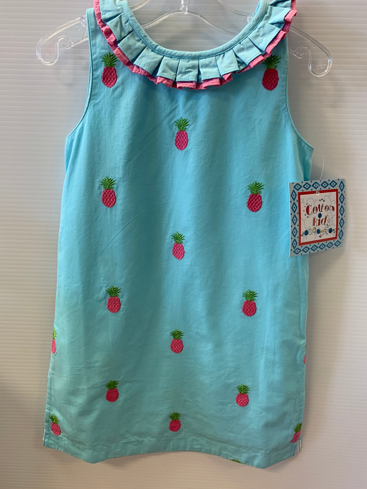 Pineapple embroidered dress