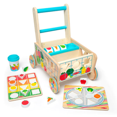 Wooden grocery cart