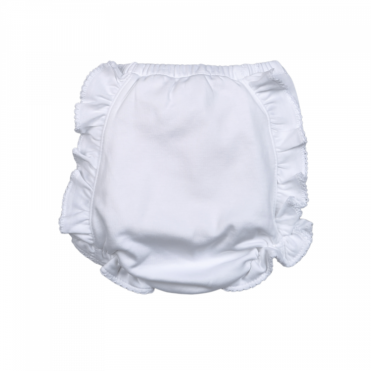 White pima diaper cover